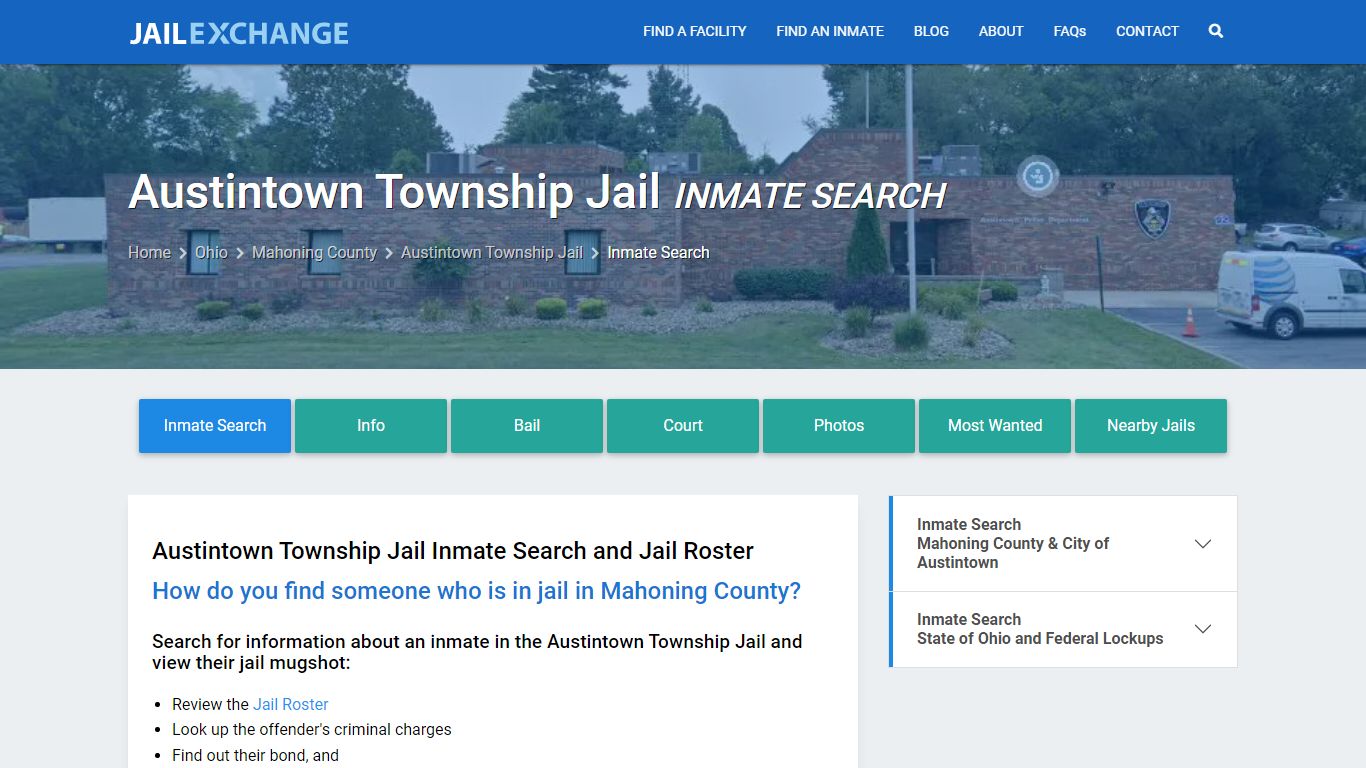 Austintown Township Jail Inmate Search - Jail Exchange